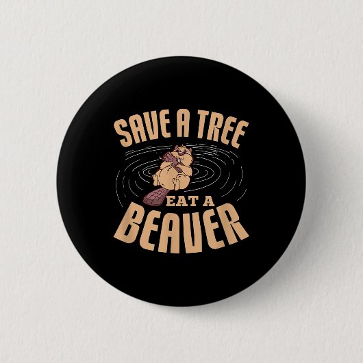 救食べ木の環境保護 缶バッジ (正面)