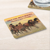 救馬 スクエアペーパーコースター (アングル)