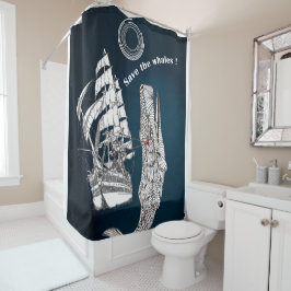 救鯨 シャワーカーテン