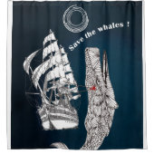 救鯨 シャワーカーテン (正面)