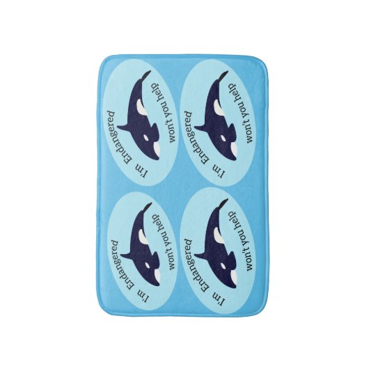 救鯨 バスマット (正面縦)