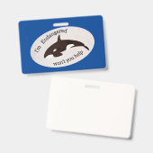 救鯨 バッジ (正面＆裏面)