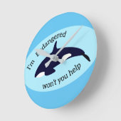 救鯨 ラウンド壁時計 (傾斜)