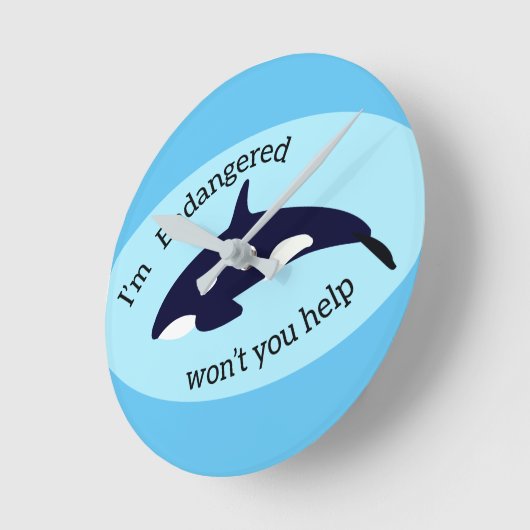 救鯨 ラウンド壁時計 (傾斜)