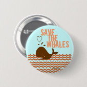 救鯨 – 環境に配慮 缶バッジ (正面&裏面)