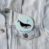 救鯨 – 絶滅危惧動物グラフィック – 缶バッジ (インサイチュ)