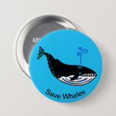 救鯨 – 絶滅危惧動物 – 海青 缶バッジ (正面&裏面)