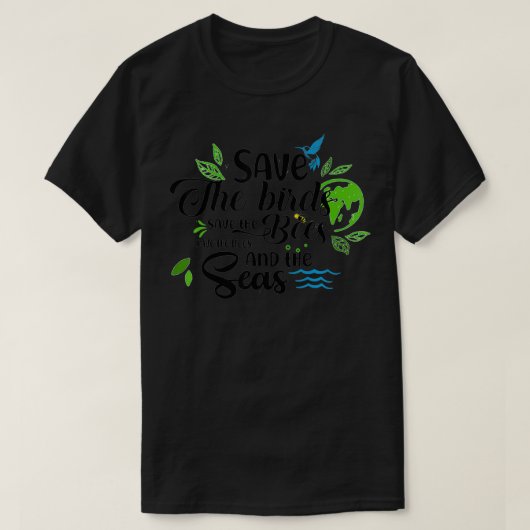救鳥もハチも救木救々を食べた Tシャツ (デザイン正面)