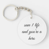 救1ライフ、あなたはヒーロー – 100 aナース キーホルダー (正面)