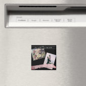 救2枚の写真カスタム黒 マグネット (インサイチュ (食洗機))