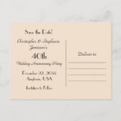 救40周年結婚の発表 案内ポストカード (裏面)