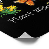 救(昆虫)オオカバマダラ、モナークはチョウチョウを植える ポスター (角)