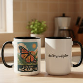 救(昆虫)オオカバマダラ、モナークコーヒーマグ – エコファンのためのギフト ツートーンマグカップ