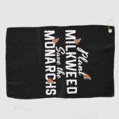 救（昆虫）オオカバマダラ、モナーク ゴルフタオル (横)