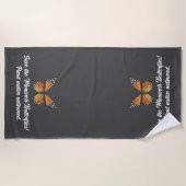 救(昆虫)オオカバマダラ、モナーク ビーチタオル (正面)