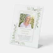 救A Seat Mother Of Bride Photo Greenery結婚 台座サイン (正面)