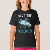 救Axolotls保護 Axolotl Tシャツ (正面)