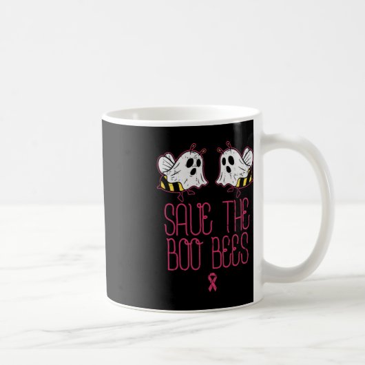 救Boo Bees乳がん認識度ハロウィー コーヒーマグカップ (右)