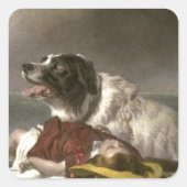 救by Edwin Henry Landseer スクエアシール (正面)