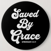 救By Grace Ephesians 2:8-9 缶バッジ (正面)