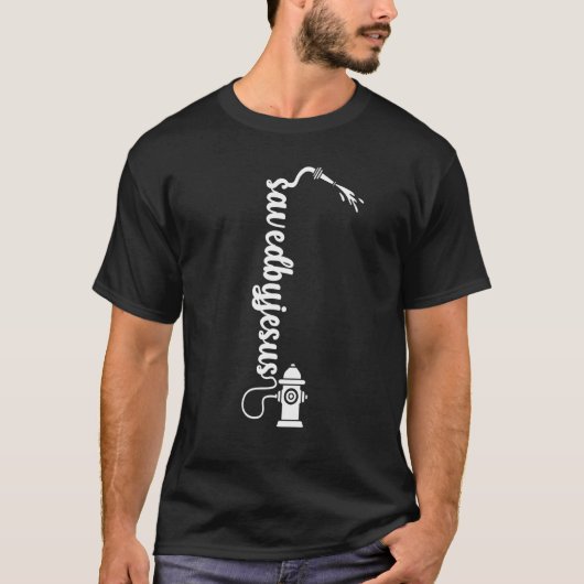救By Jesus Firefighting Fireman Fire Fighter Fi Tシャツ (正面)