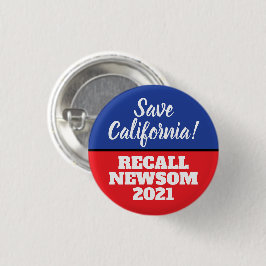 救California Recall Newsom Election 缶バッジ