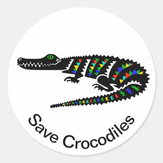 救CROCODILES Conservation - USA ラウンドシール (正面)