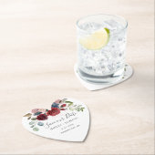 救Date Script Burgundyフローラカスタム ペーパーコースター (インサイチュ)