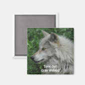 救GREY WOLVES Wildlife Photo Magnet マグネット (正面/裏面)