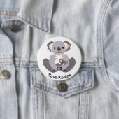 救KOALAS – 絶滅危惧動物グラフィック 缶バッジ (インサイチュ)