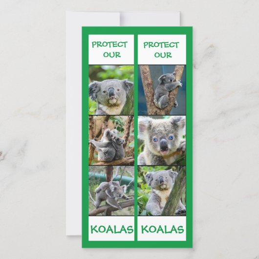 救Koalas, Bookmarks(Koalas,保護 Bookmark) カード (正面)