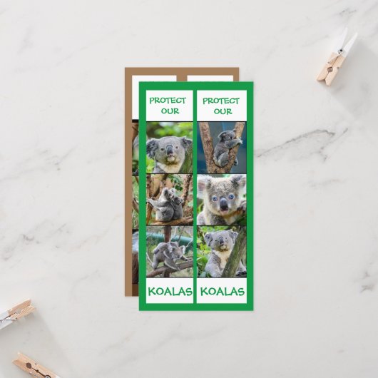 救Koalas, Bookmarks(Koalas,保護 Bookmark) カード (正面/裏面インサイチュ)
