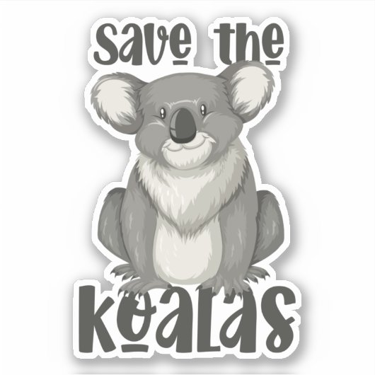救Koalas Sticker シール (正面)