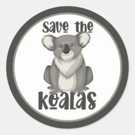 救Koalas Sticker ラウンドシール