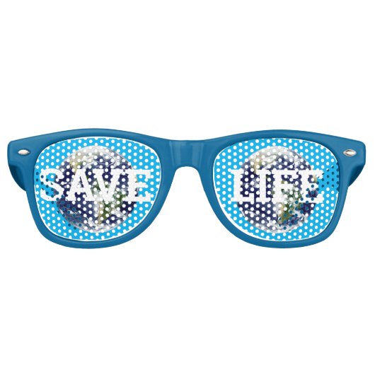 救LIFEレトロシェード/おもしろいパーティーサングラス レトロサングラス (正面)