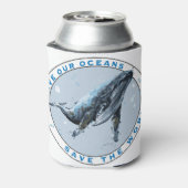 救Our Oceans – クジラデザイン 缶クーラー (缶裏面)