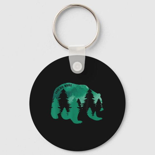 救Our Woods Environmental Protection Bear Grizz キーホルダー (正面)
