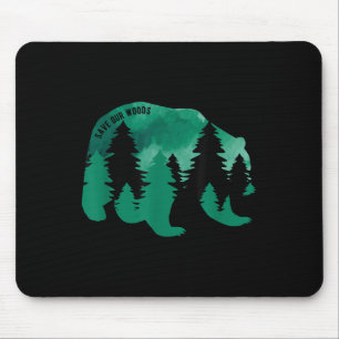 救Our Woods Environmental Protection Bear Grizz マウスパッド