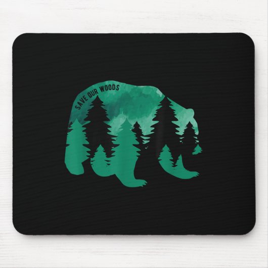 救Our Woods Environmental Protection Bear Grizz マウスパッド (正面)