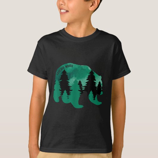 救Our Woods Environmental Protection Bear Grizz Tシャツ (正面)