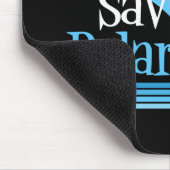 救Polar Bears Cute Black Blue マウスパッド (コーナー)