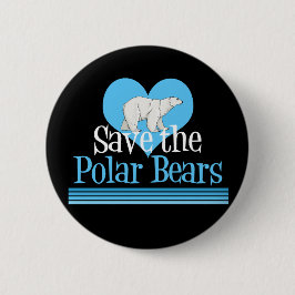 救Polar Bears Cute Black Blue 缶バッジ