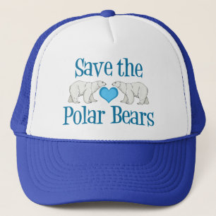 救Polar Bears Cute Blue White キャップ