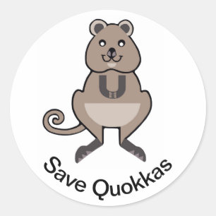 救QUOKKAS – ワイルドライフオーストラリア – 自然 ラウンドシール