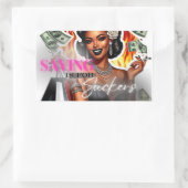 「救s is for suckers」クレジット・デビットカード・スタンプ 長方形シール (バッグ)