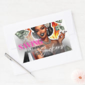 「救s is for suckers」クレジット・デビットカード・スタンプ 長方形シール (封筒)