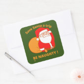救SANTA A TRIP、BEいけなサンタクロースおもしろい。 スクエアシール (封筒)