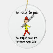 救Tシャツとギフト セラミックオーナメント (左)