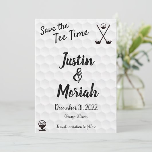 "救Tee Time"日付カードを保存する – それらをゴルフ セーブザデート (スタンド正面)