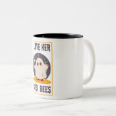 救The boo bees – 私は彼女のboo beesハロウィーンが大好き ツートーンマグカップ (正面右)